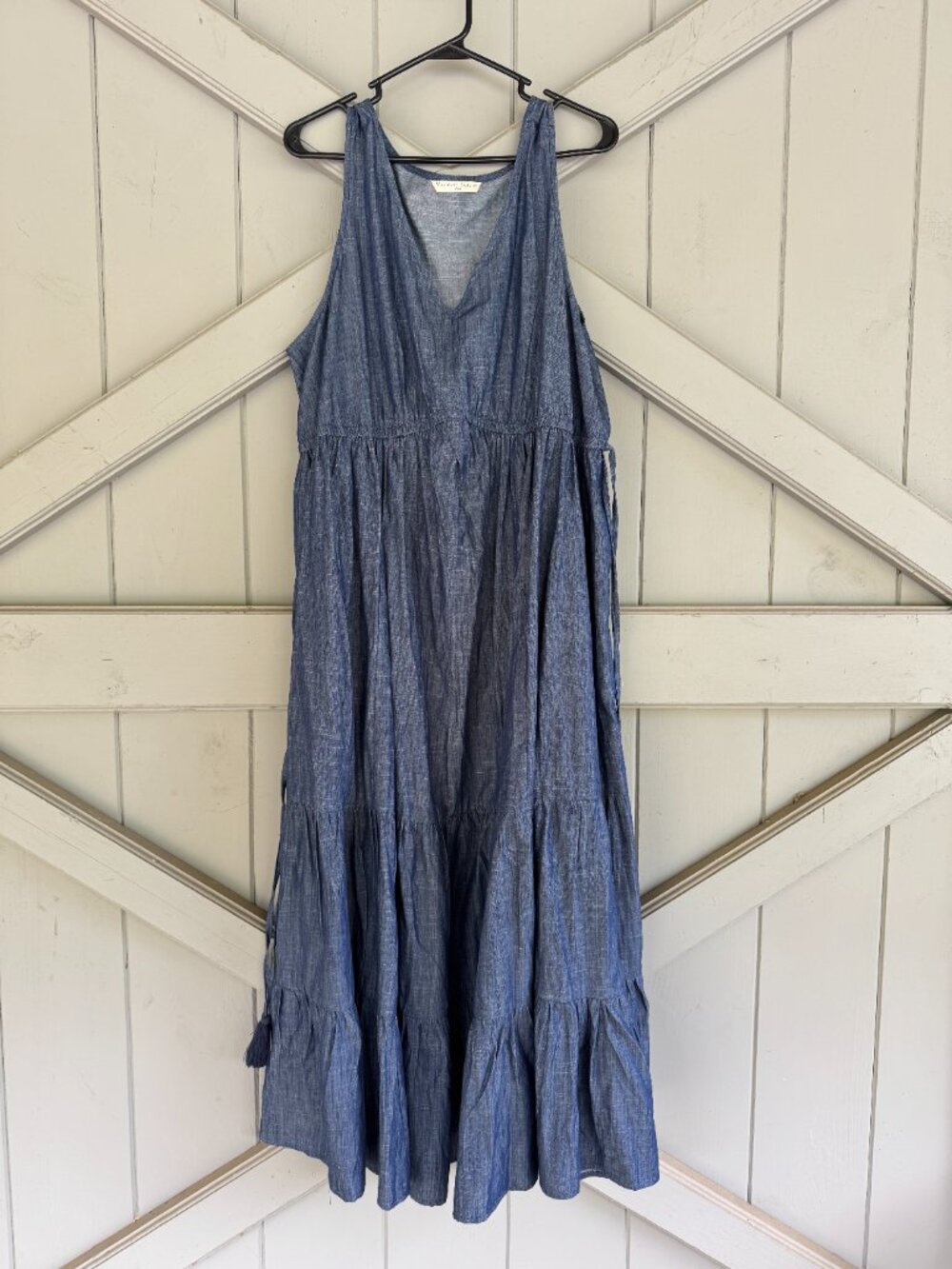 Wayward Fancies eshakti Plus Maxi Dress - Dark Cotton Chambray - Fits like a 3x
